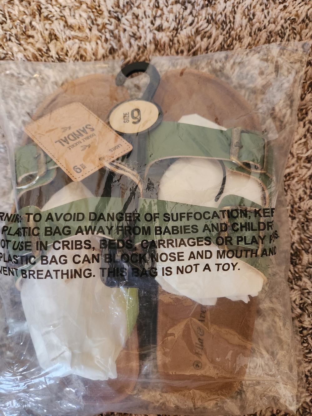 Green Birkenstock Like Double-Strap Buckle Sandals